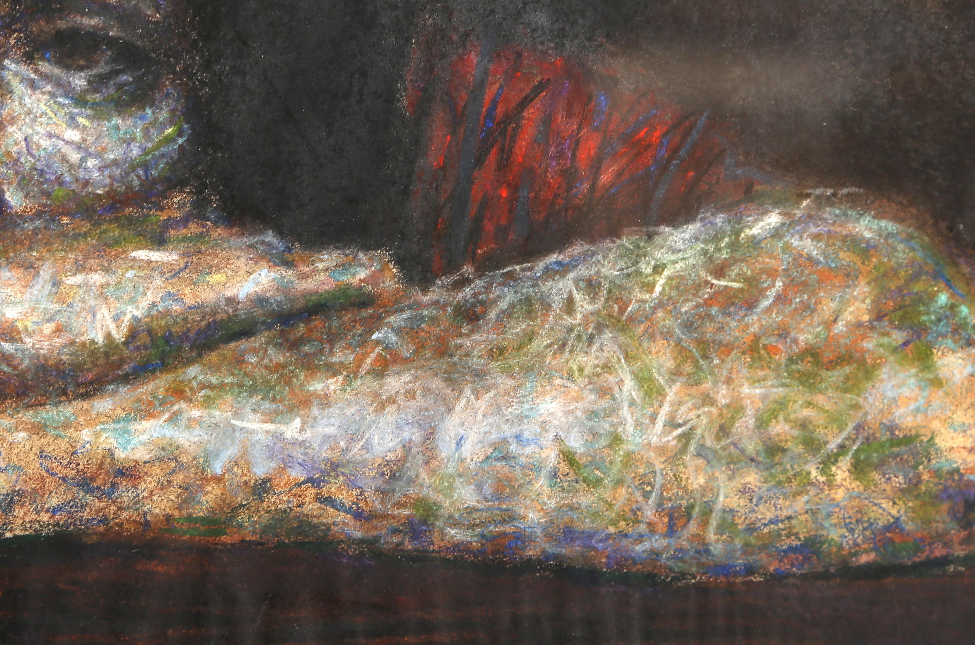 Resting Girl, Modernes Pastell auf Papier von Joseph Hirsch im Angebot 2