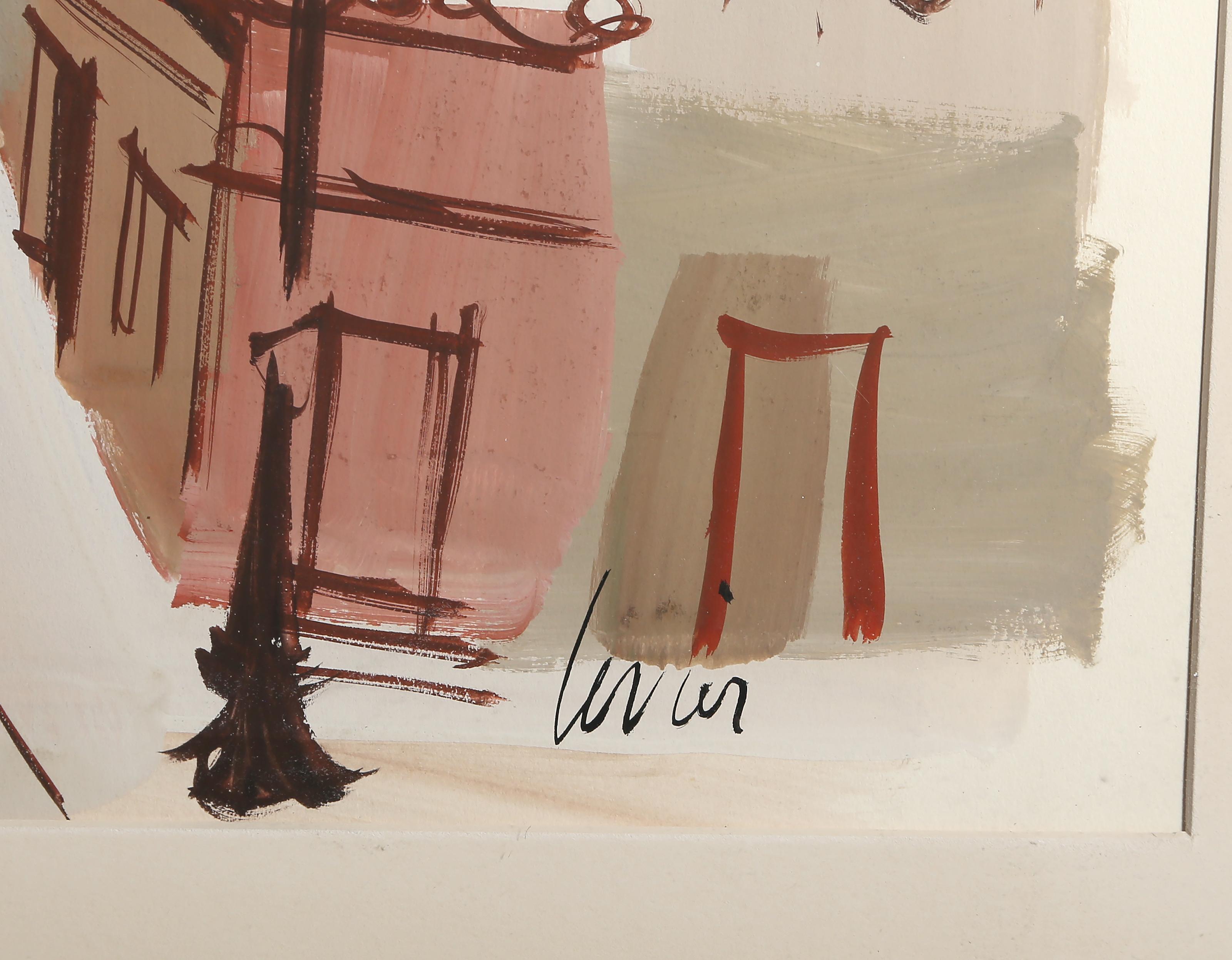 Deux Hôtels de Paris, Aquarellmalerei von Charles Levier im Angebot 4