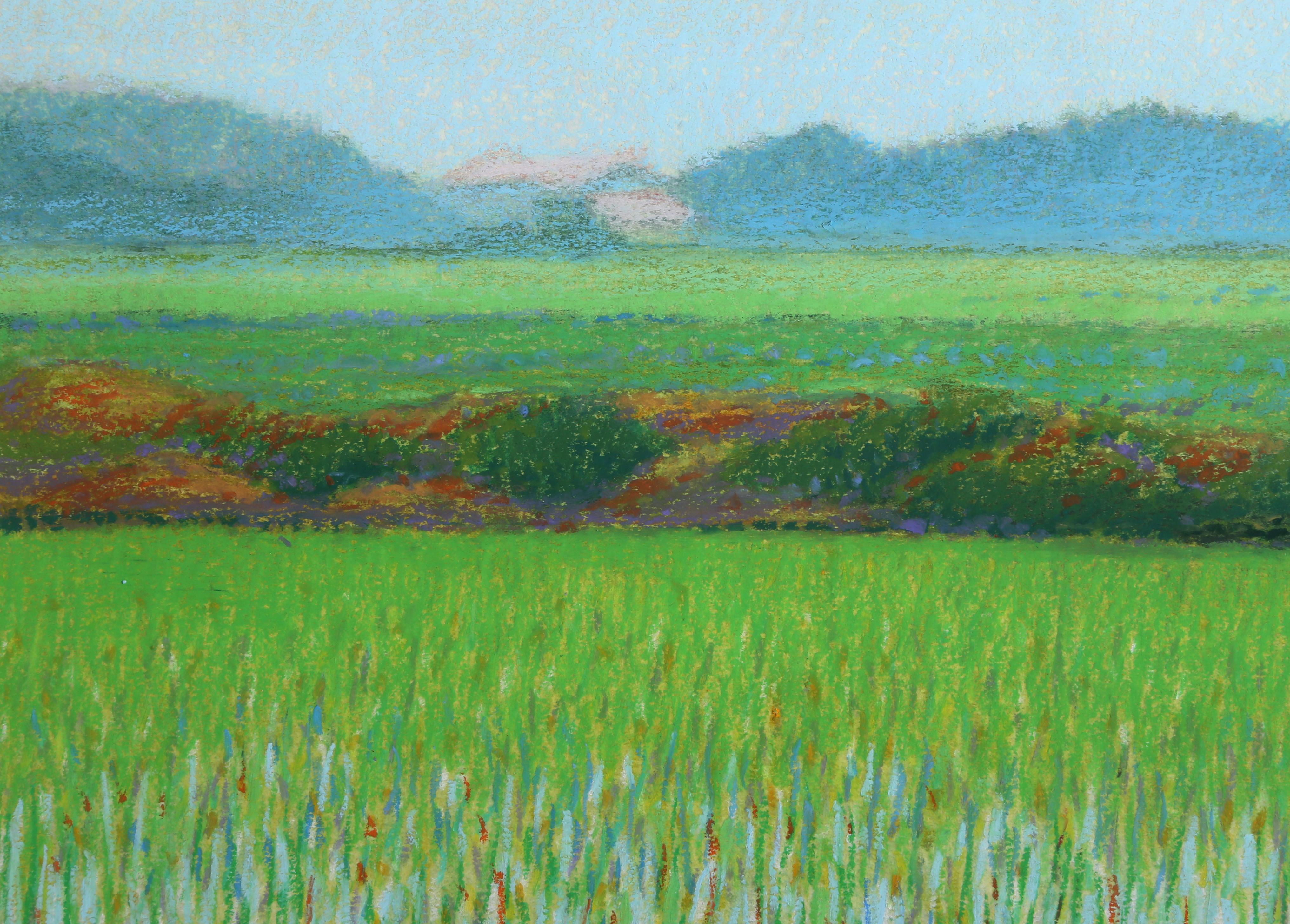 Campo fiorito, pastello su carta firmato da Oliviero Masi in vendita 1