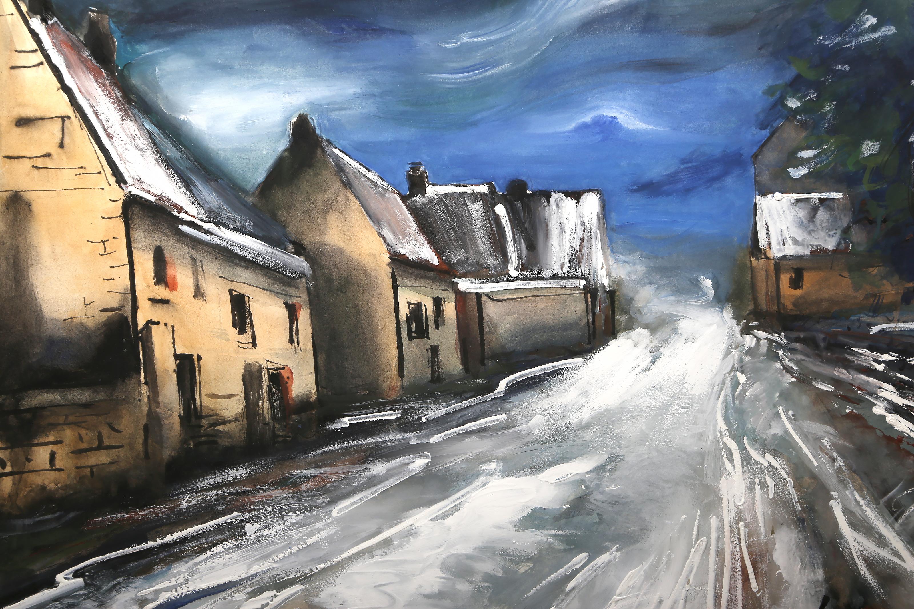Route de Village, dipinto impressionista originale di Maurice Vlaminck in vendita 1