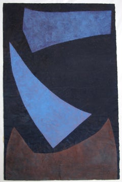 B, Pintura al temple abstracta moderna de Yasmin Brandolini