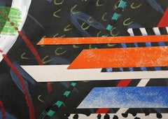 Black Composition, Collage expressionniste abstrait d'Al Loving