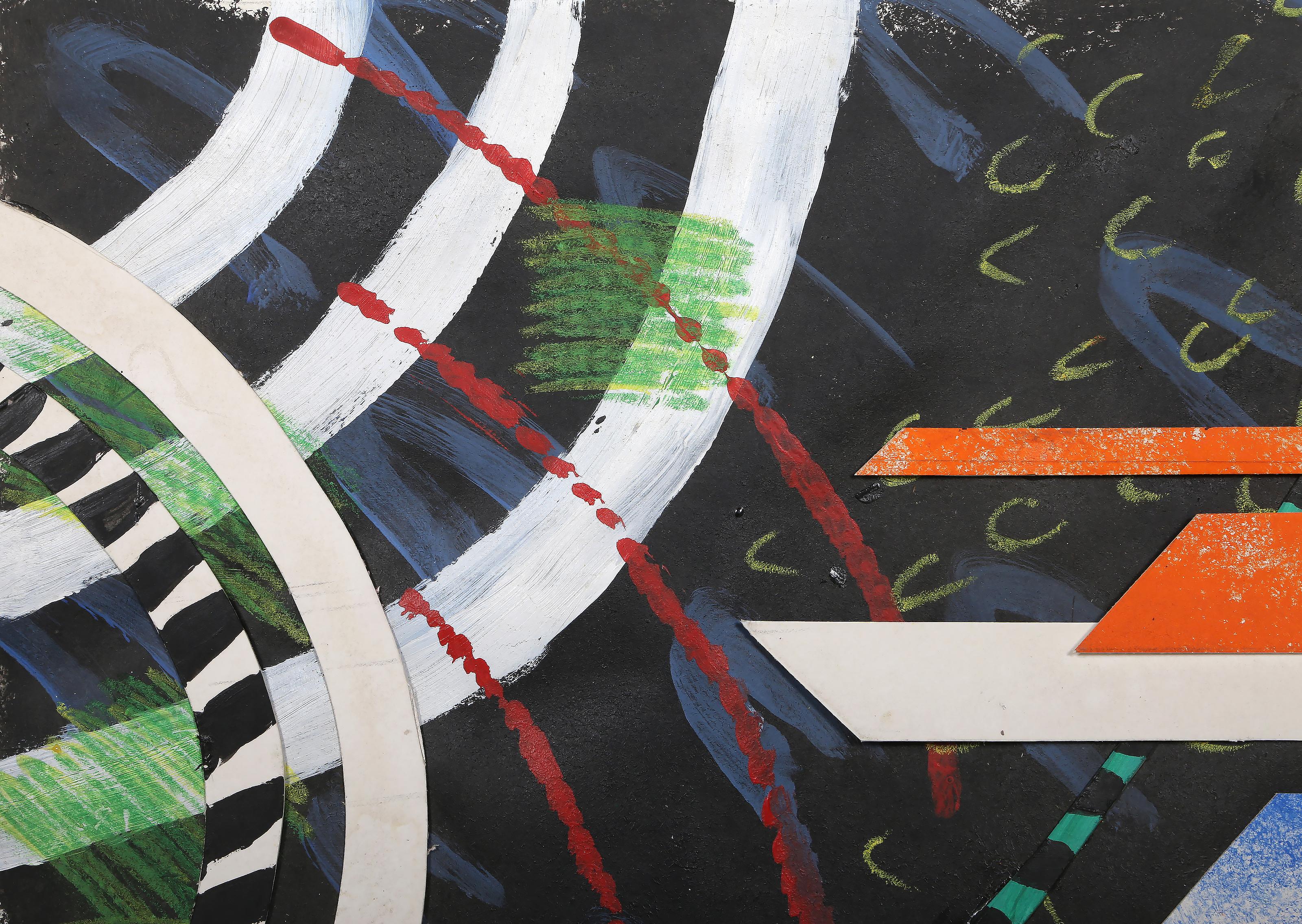 Black Composition, Abstract Expressionist Collage by Al Loving For Sale 2