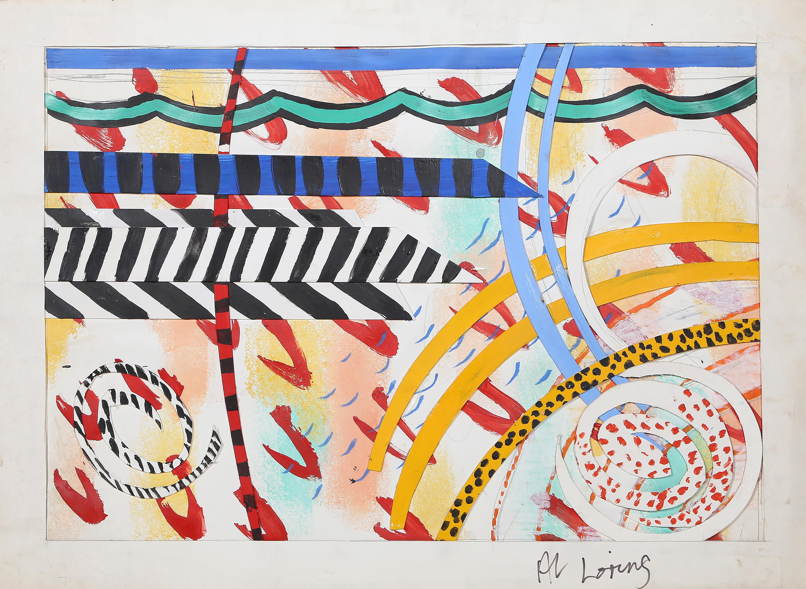 White Composition, Abstract Expressionist Collage by Al Loving