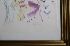 Lady in Flowers, Impressionist Watercolor on Paper by Wayne Ensrud