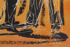 Banda de Jazz I, pintura moderna en acuarela de Charles Burdick