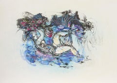 Ohne Titel - Aktporträt 1, Moderne Aquarellmalerei von Madeleine Scellier