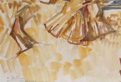 French Countryside, Impressionist Watercolor by Jacques Despierre