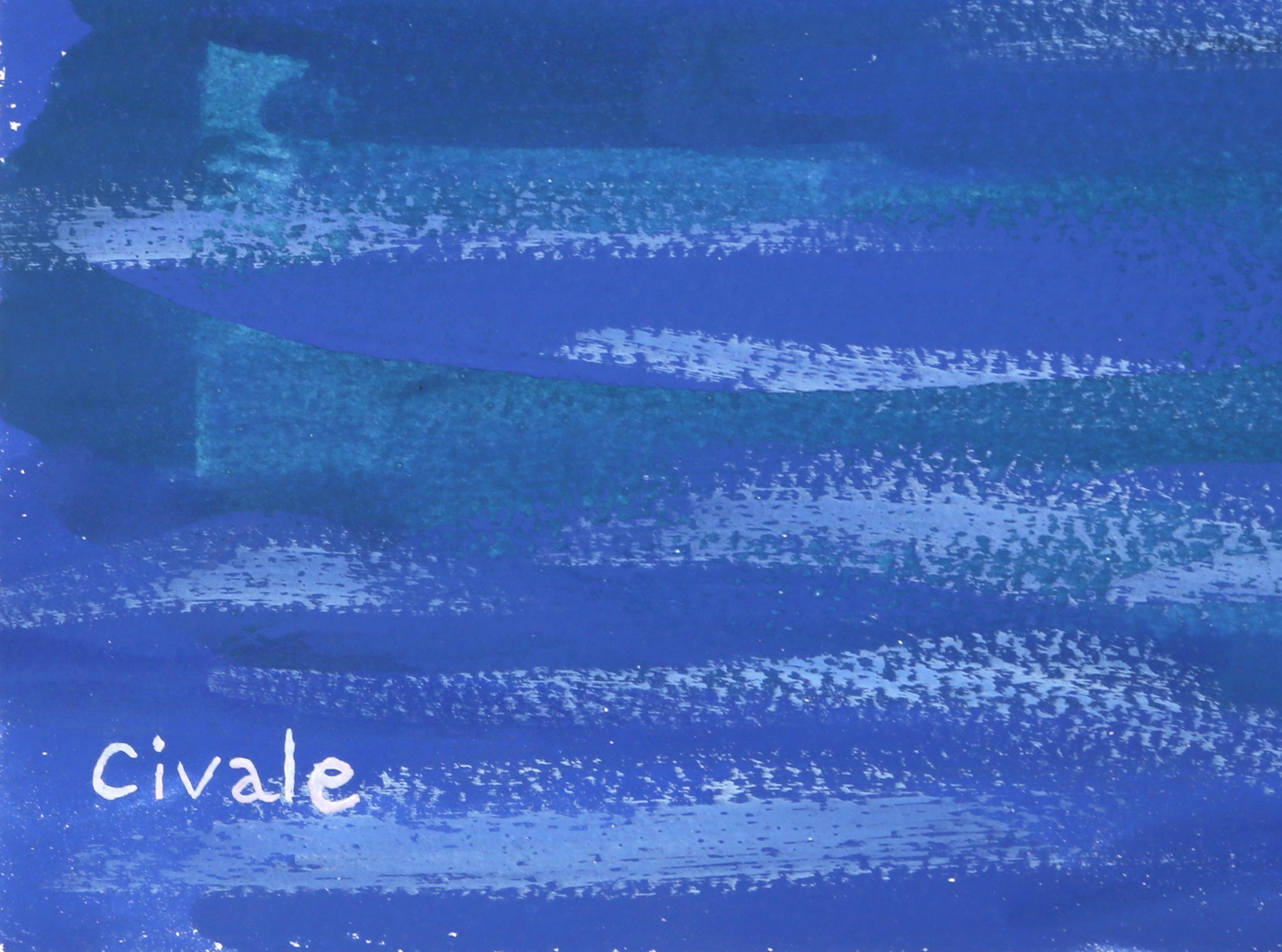 Trois voiliers, tempera moderne sur papier de Biagio Civale en vente 3