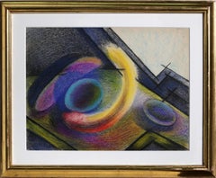 Still Life With Fruit, Modern Crayon on Paper by Benjamin Benno