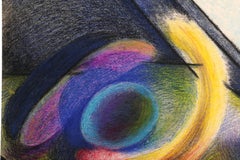 Still Life With Fruit, Modern Crayon on Paper by Benjamin Benno