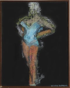 Cirker: Female Figure, Signed Pastel Figure Drawing by Walter K. Gutman