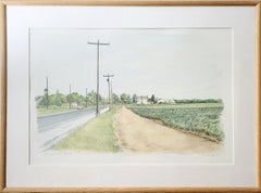 Erdbeeren und Kartoffeln, signiertes impressionistisches Aquarell von Janet Jennings