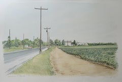 Erdbeeren und Kartoffeln, signiertes impressionistisches Aquarell von Janet Jennings