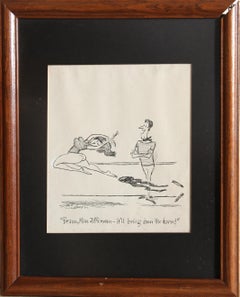 Bravo, Miss Zifferman... for Playboy Magazine, Original Drawing by Alden Erikson