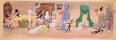 Theater Stage Illustration 409, Original Watercolor by Marshall Goodman