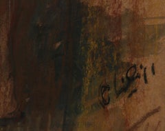 Apres le Bain, Signed Pastel Nude by Robert Philipp