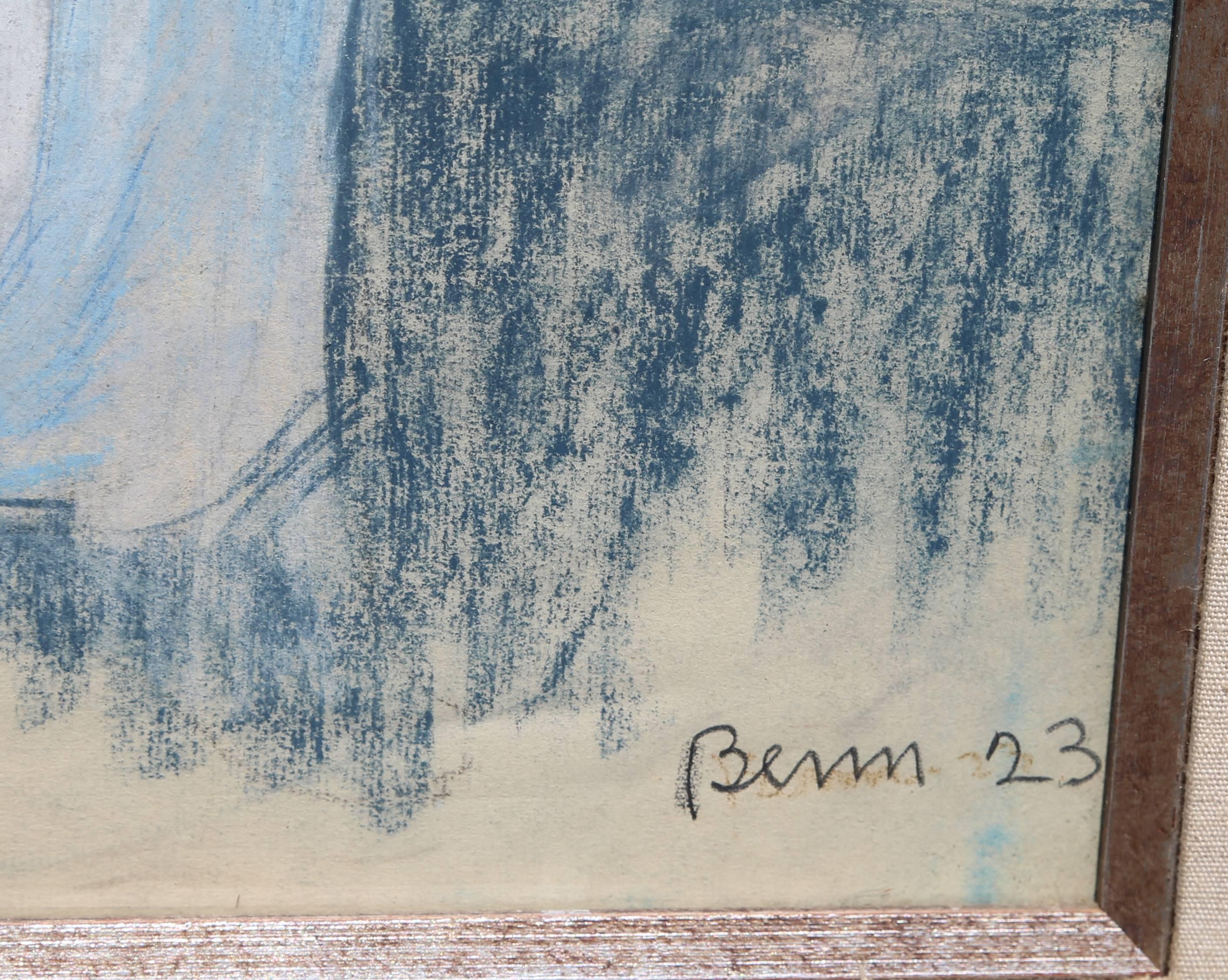 Seated Nude, Pastel Drawing on Paper by Ben Benn en vente 1