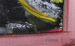 Passing By (Dunkel) – Abstraktes expressionistisches Acrylgemälde von Stephen Greene