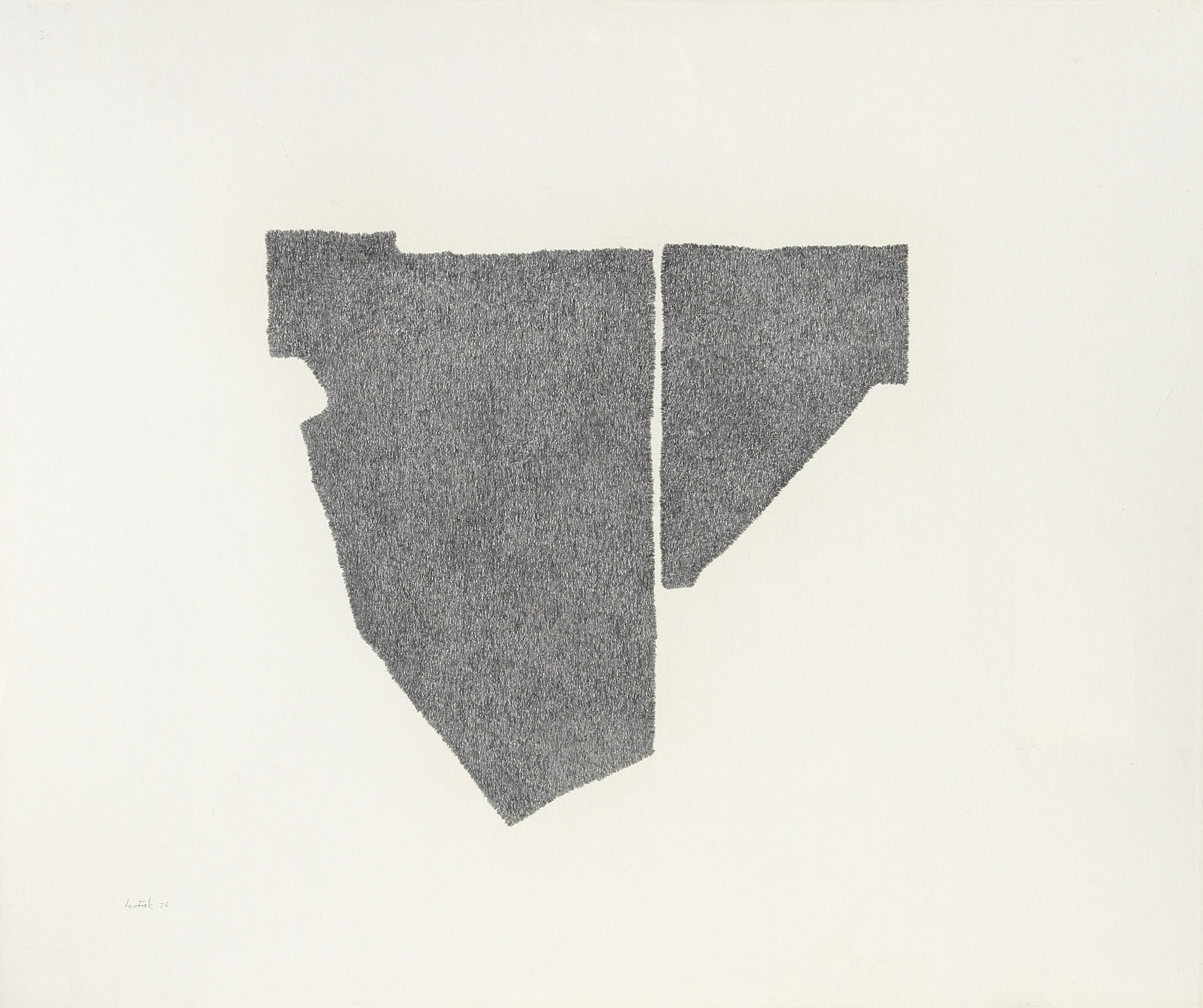 Artiste : Lou Fink
Titre : Bordure de bois
Année : 1976
Médium : Crayon sur papier, signé et daté à gauche.
Taille : 20 in. x 24 in. (50,8 cm x 60,96 cm)