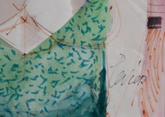 High Fashion Paris Women, Framed Watercolor Painting by Charles Levier