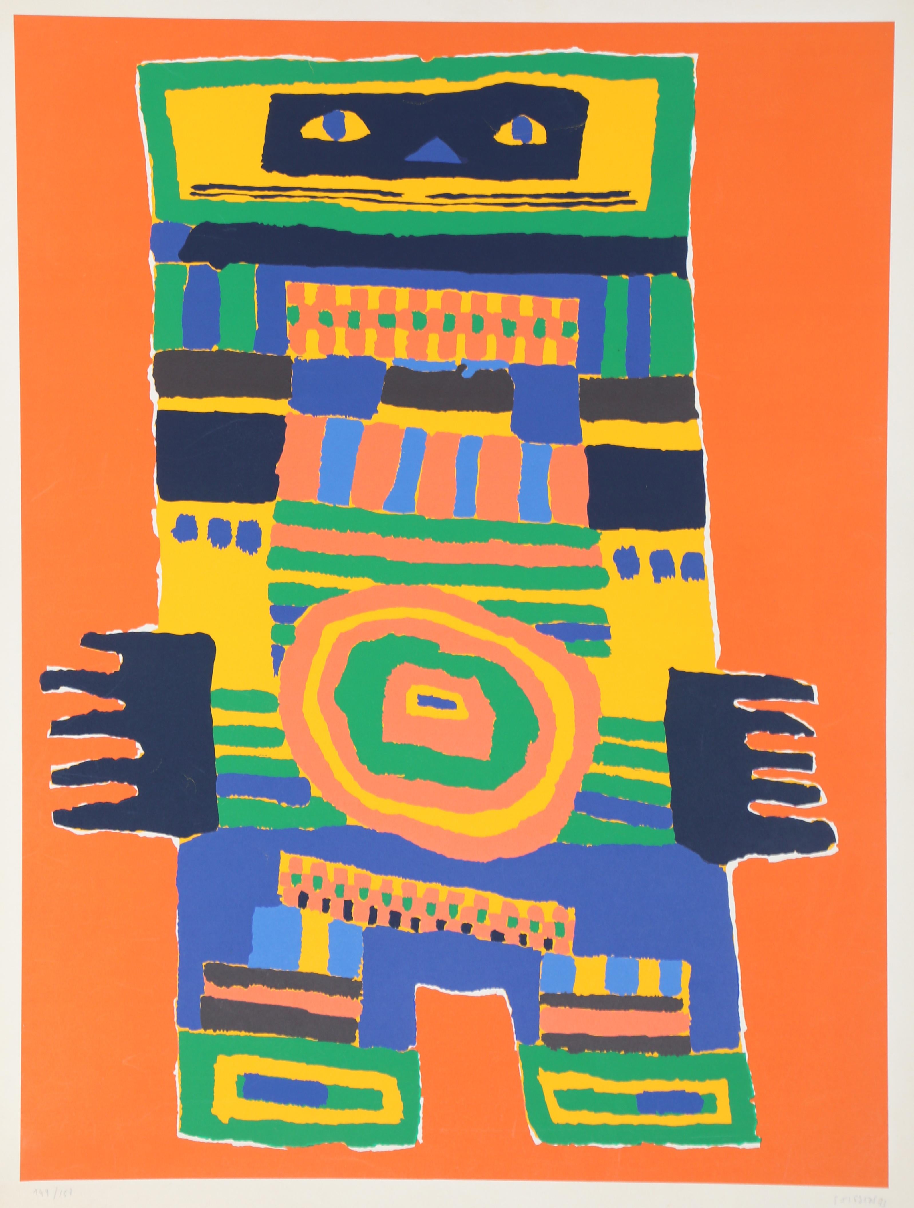 Künstler: Jacques Soisson, Franzose (1928 - ) 
Titel: Unbetitelt 6 
Jahr: 1973
Medium: Serigraphie, signiert und nummeriert mit Bleistift
Auflage: 150, HC 
Größe: 32,5 in. x 25 in. (82,55 cm x 63,5 cm)