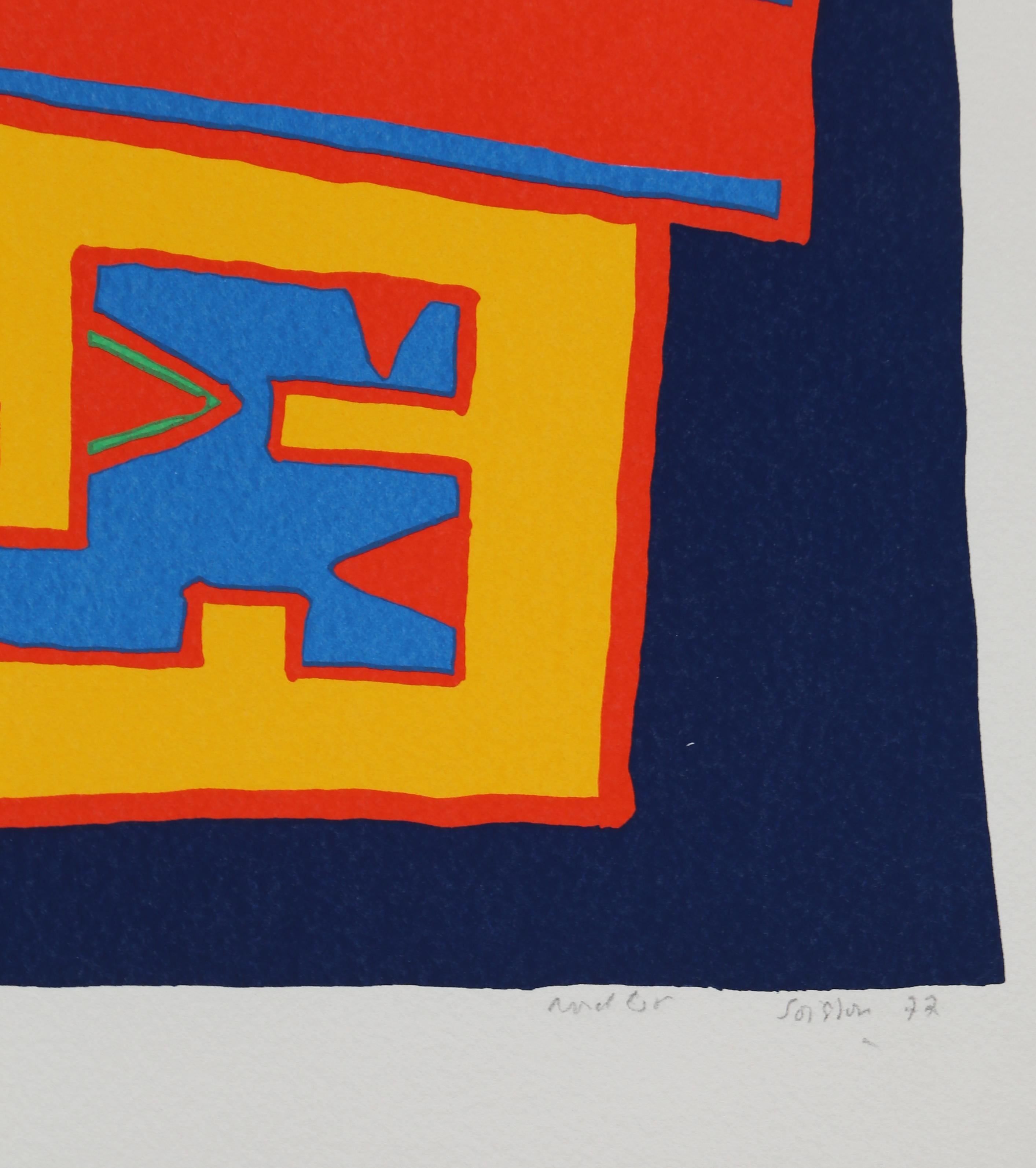 Nord Est Psychedelic Silkscreen by Jacques Soisson 1