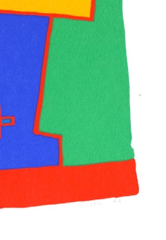 Nord Ouest, Geometric Abstract Psychedelic Screenprint by Jacques Soisson