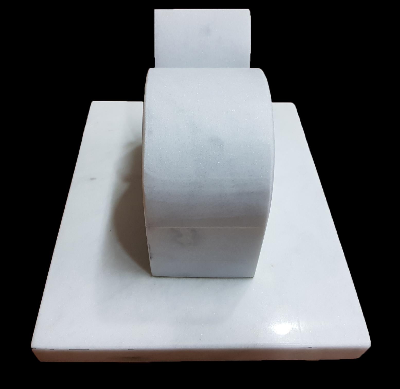 Artist:	Sergio Camargo, Brazilian (1930 - 1990)
Medium:	White Marble Sculpture, signature inscribed on base front
Size:	7.875 x 12.25 x 10.25 inches ; 20 x 31 x 26 cm

Sergio Camargo was a Brazilian sculptor born in Rio de Janeiro who was associated