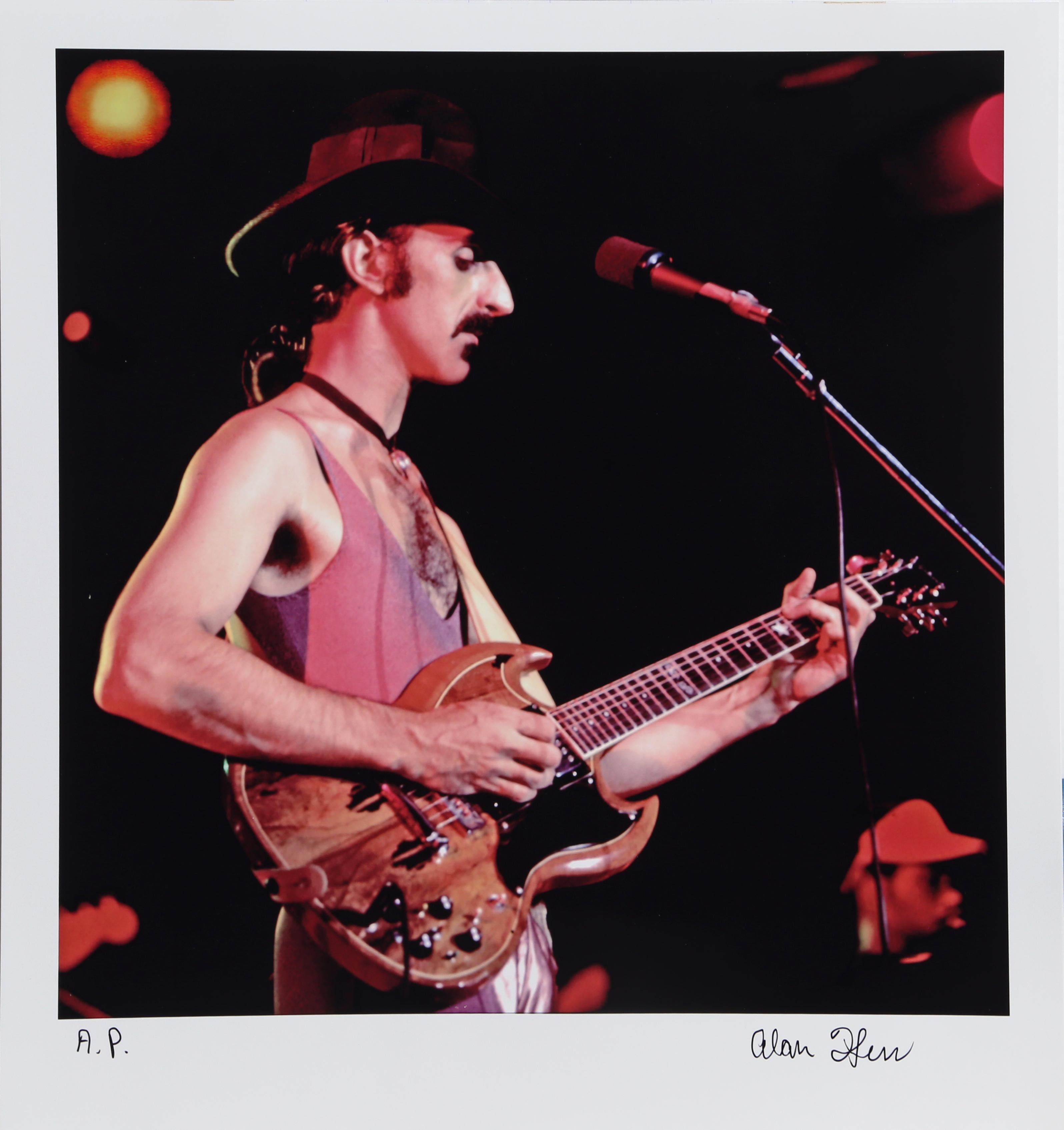 Frank Zappa on the Gibson SG, Digital Pigment Print by Alan Herr