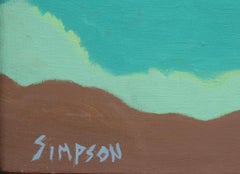 Downtown New York Skyline, Geometric Oil Painting by Allan Simpson