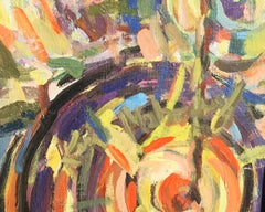 Swingset, figuratives abstraktes Ölgemälde von Ken Mabrey