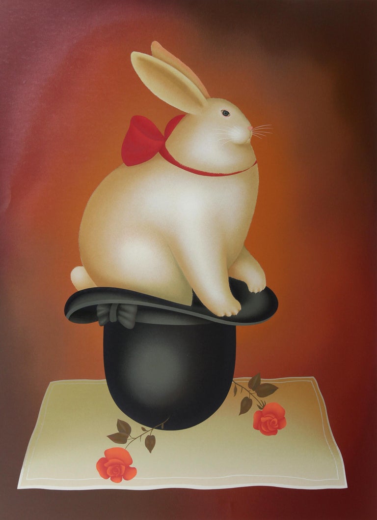 Igor Galanin - Rabbit in Hat, Serigraph by Igor Galanin at 1stDibs ...
