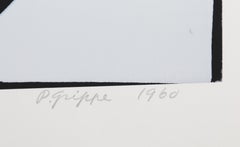 Serigrafia astratta positiva e firmata di Peter Grippe