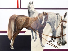 Vintage Horses, Lithograph by Popo and Ruby Lee