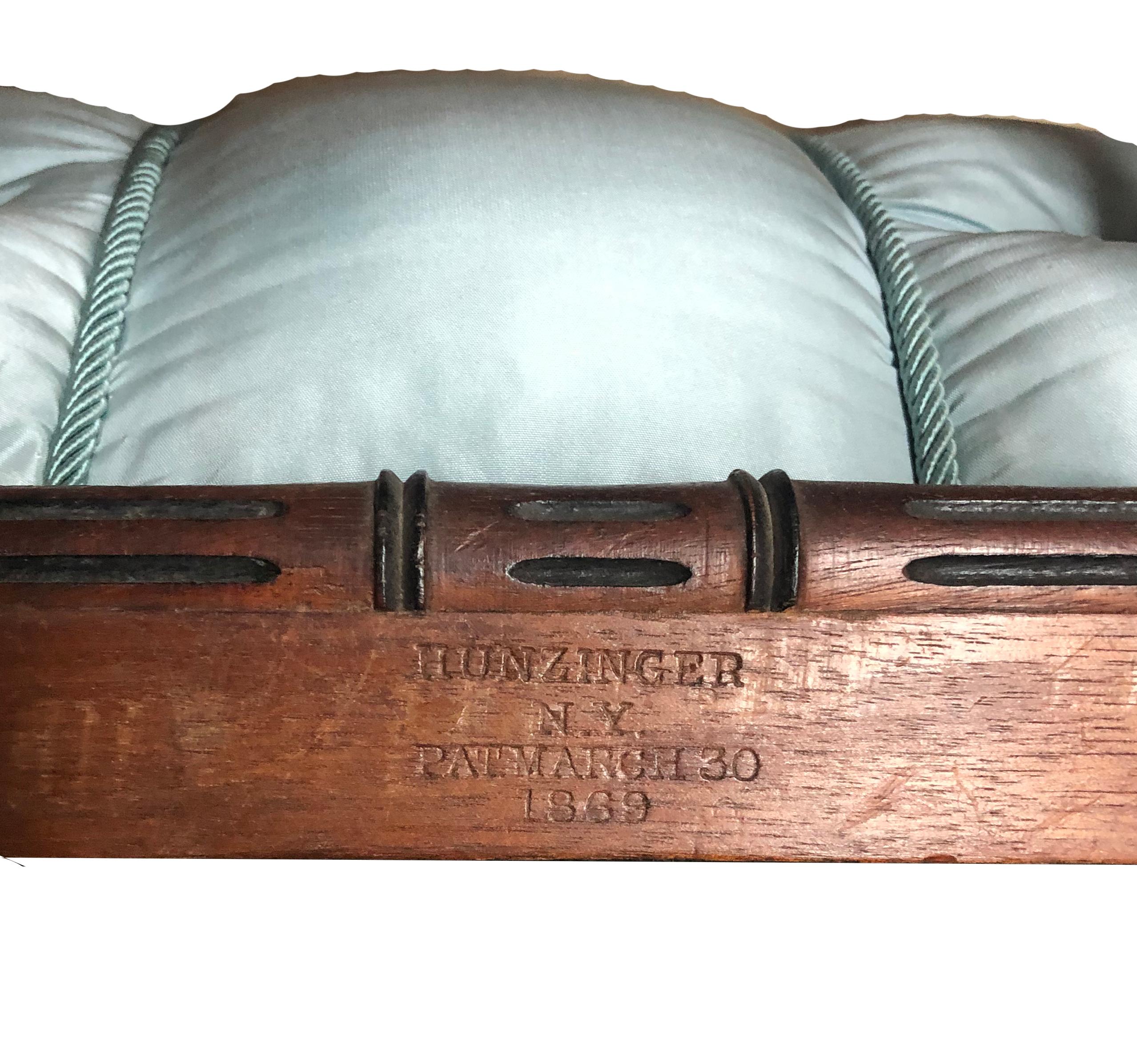 Signed George Hunzinger, Walnut Side Chair, 1869 8