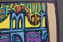 Brooklyn Bridge, Psychedelic Screenprint by Kip Frace