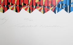 Buckhara Sky, Abstrakter OP-Kunst-Raumteiler von Edward Hansen
