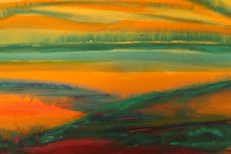 Joseph Grippi Abstract Landscape Watercolor Painting By Joseph