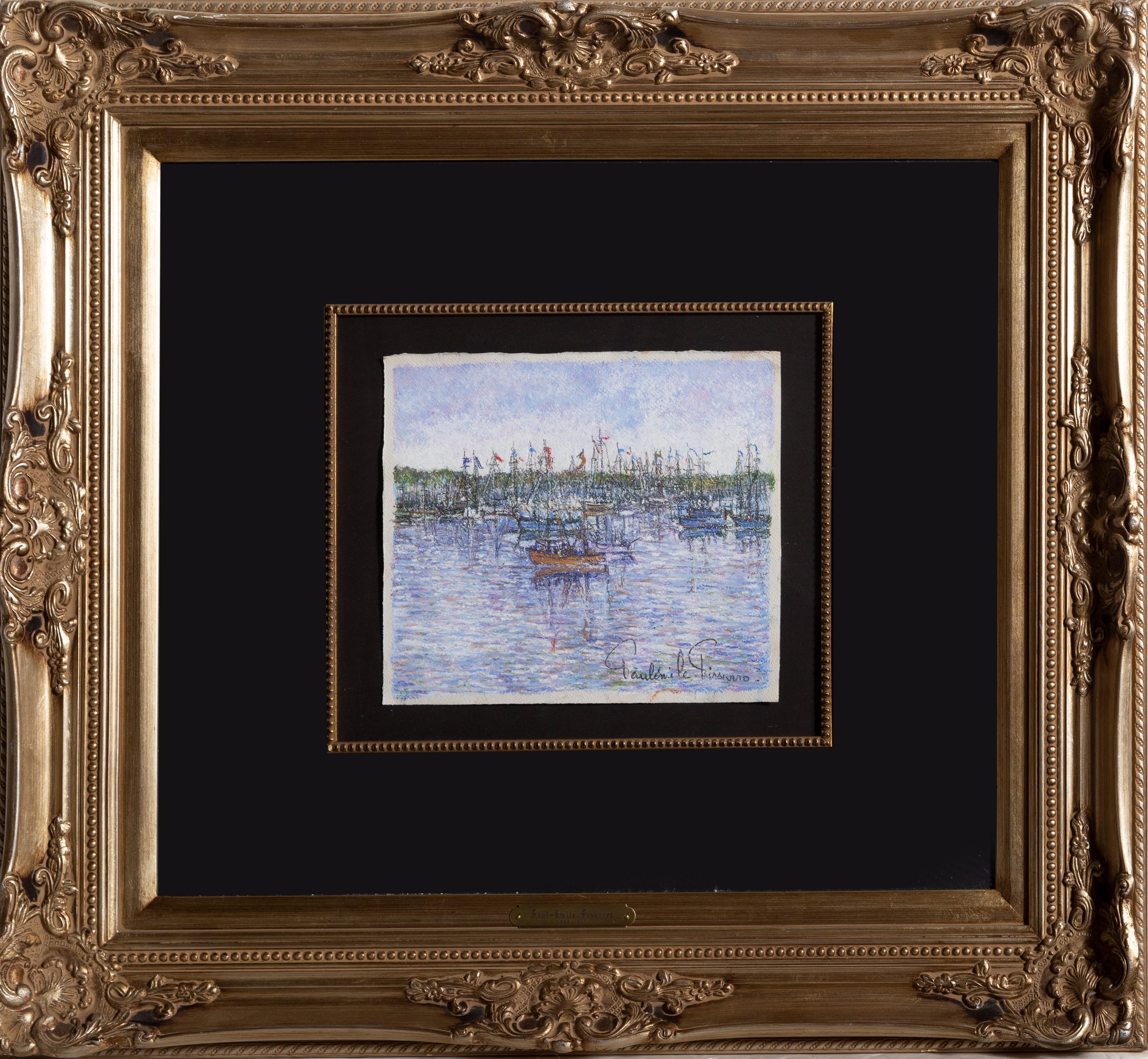 Le Bateau Rouge - Impressionist Art by Paul Emile Pissarro