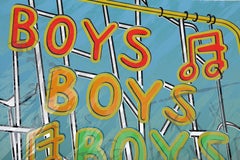 Boys, Screenprint von Cindy Wolsfeld