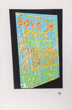 Boys, Boys, Boys, Screenprint by Cindy Wolsfeld