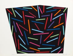 Bunter abstrakter Siebdruck aus New York 10, Alan Cote 1969, farbenfroher abstrakter Siebdruck