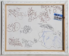 Schwarz und Kupfer, Acryl und Sprühfarbe auf Leinwand