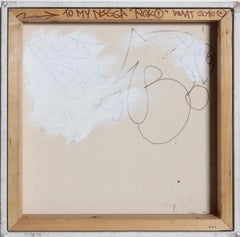 Geld, Sprühfarbe und Acrylgemälde im Street-Art-Stil auf Leinwand