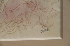 The Red Shoes (Erotic), Ink and Watercolor Painting by George Grosz