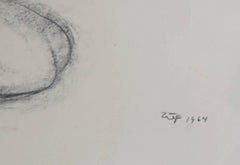 Seated Pair, Framed Pastel on Paper by Francisco Zuniga