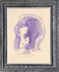 Beethoven, Pastel on Paper Portrait by Alton Tobey