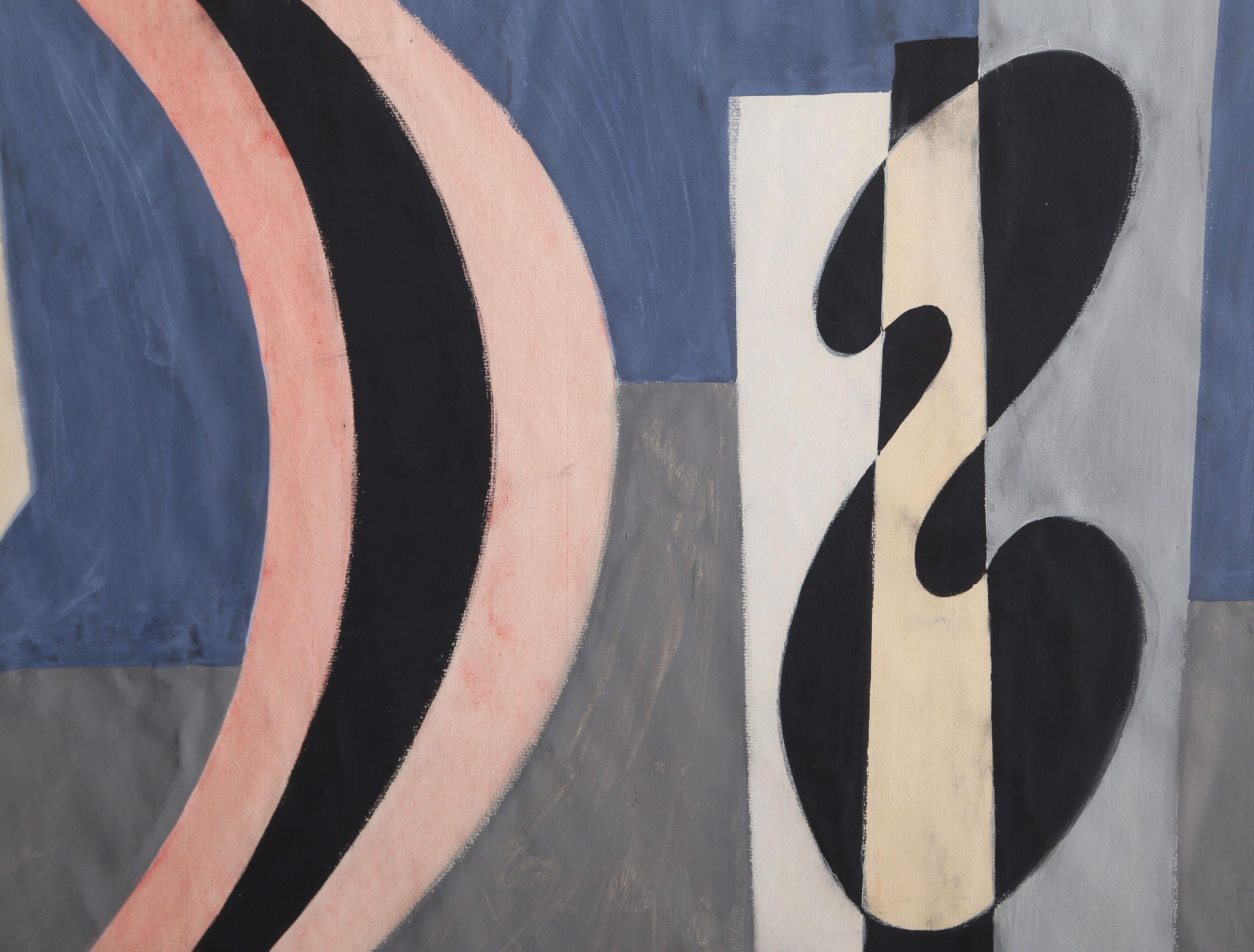 Trio, Modern Painting by Benjamin Benno 1960 - Art by Benjamin G. Benno