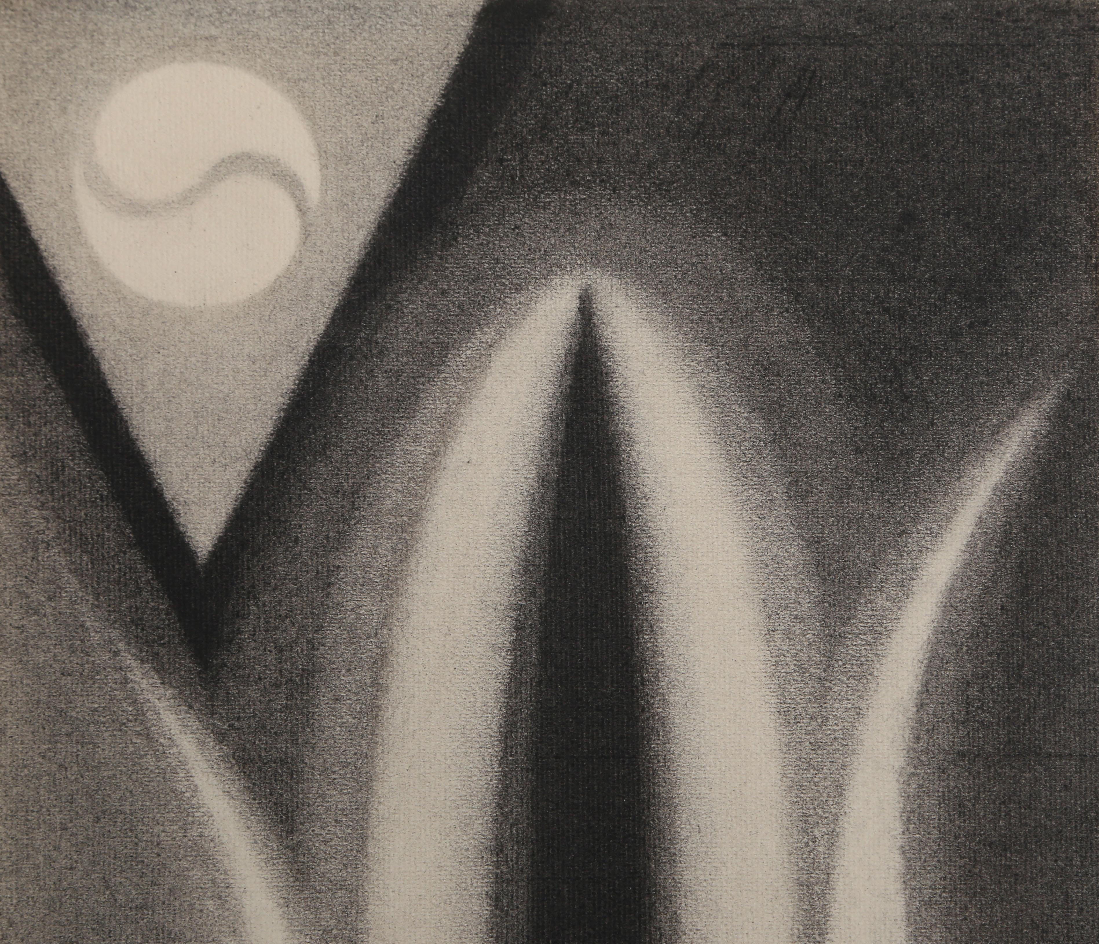La vida de una coma, dibujo abstracto moderno de naturaleza muerta de Benjamin Benno 1961 - Art Cubista de Benjamin G. Benno